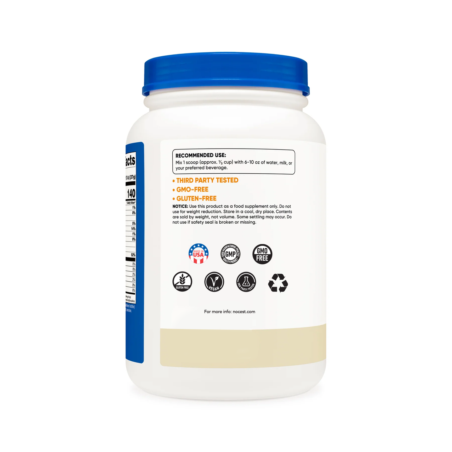 Nocest Whey Protein Isolate Powder